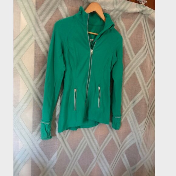 Bright Green Athletic Sip Up Hoodie - Picture 3 of 8